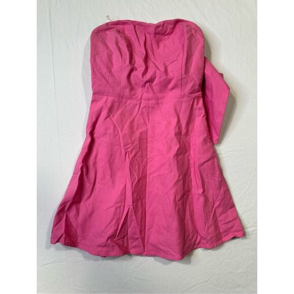 MainStrip strapless pink bow dress, size small - Picture 1 of 7